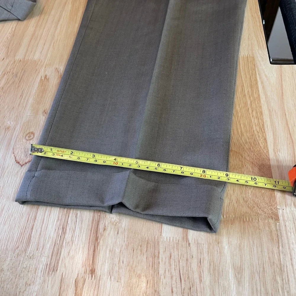 Jos. A. Bank‎ Executive Collection Brown Herringbone Wool Dress Pants 38W 29L